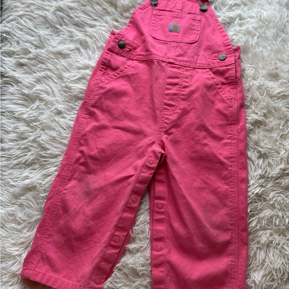 Carhartt Pink Overalls Toddler 2T